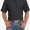 Cinch® Men's Black Arena Flex Short Sleeve Button Front Western Shirt