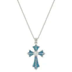 Montana Silversmiths® River Of Lights Pond Of Faith Cross Necklace