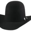 Serratelli® 8X Open Norteño Felt Cowboy Hat - Black / Platinum
