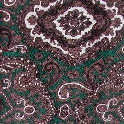 Wyoming Traders® Paisley Silk Scarf Wild Rag 17 Wyoming Traders® Paisley Silk Scarf Wild Rag -Leather Wallet Shop Paisley Green Chocolate 1