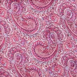 Wyoming Traders® Paisley Silk Scarf Wild Rag 15 Wyoming Traders® Paisley Silk Scarf Wild Rag -Leather Wallet Shop Paisley Raspberry White 1