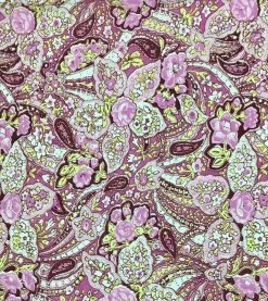 Wyoming Traders® Paisley Frontier Calico Silk Scarf Wild Rag 5 Wyoming Traders® Paisley Frontier Calico Silk Scarf Wild Rag -Leather Wallet Shop Pink Paisley 1