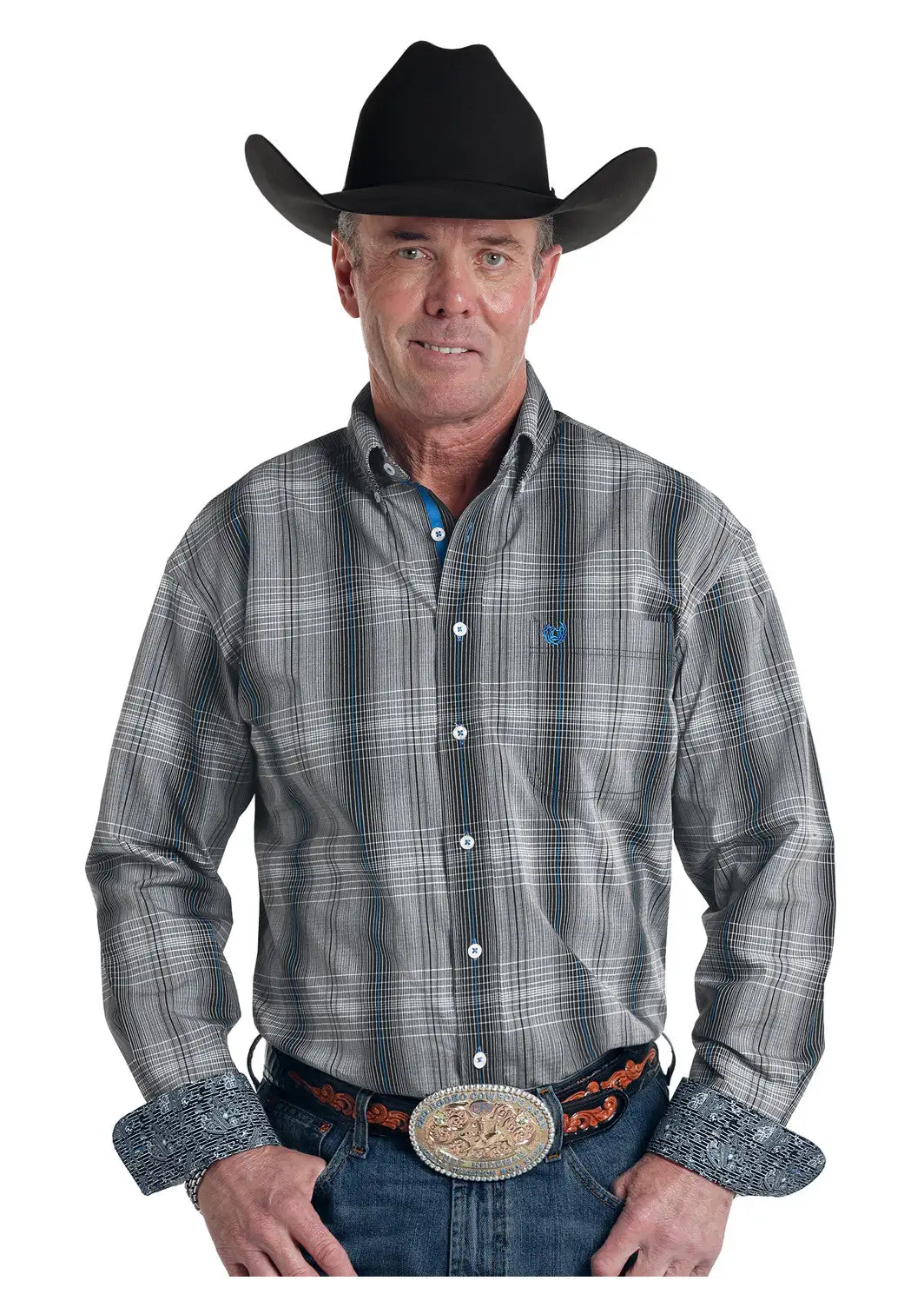 Panhandle Slim Men's Ombre Plaid Traditional Shirt 1 Panhandle Slim Men's Ombre Plaid Traditional Shirt