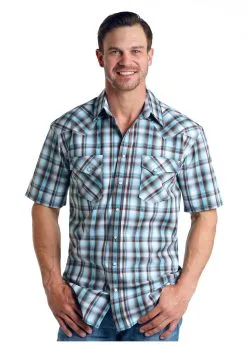 Panhandle Slim Men's Ombre Plaid Traditional Shirt 8 Panhandle Slim Men's Ombre Plaid Traditional Shirt -Leather Wallet Shop R1S5739 Panhandle Slim Ombre Plaid Z