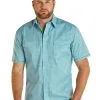 Panhandle Slim® Men's Diamond Geo Short Sleeve Snap Front Western Shirt