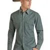 Panhandle Slim® Men's Vintage Slim Fit Long Sleeve Snap Front Western Shirt