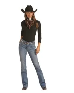 Panhandle Slim® Women's Rock & Roll Light Wash Mid Rise Denim Jeans