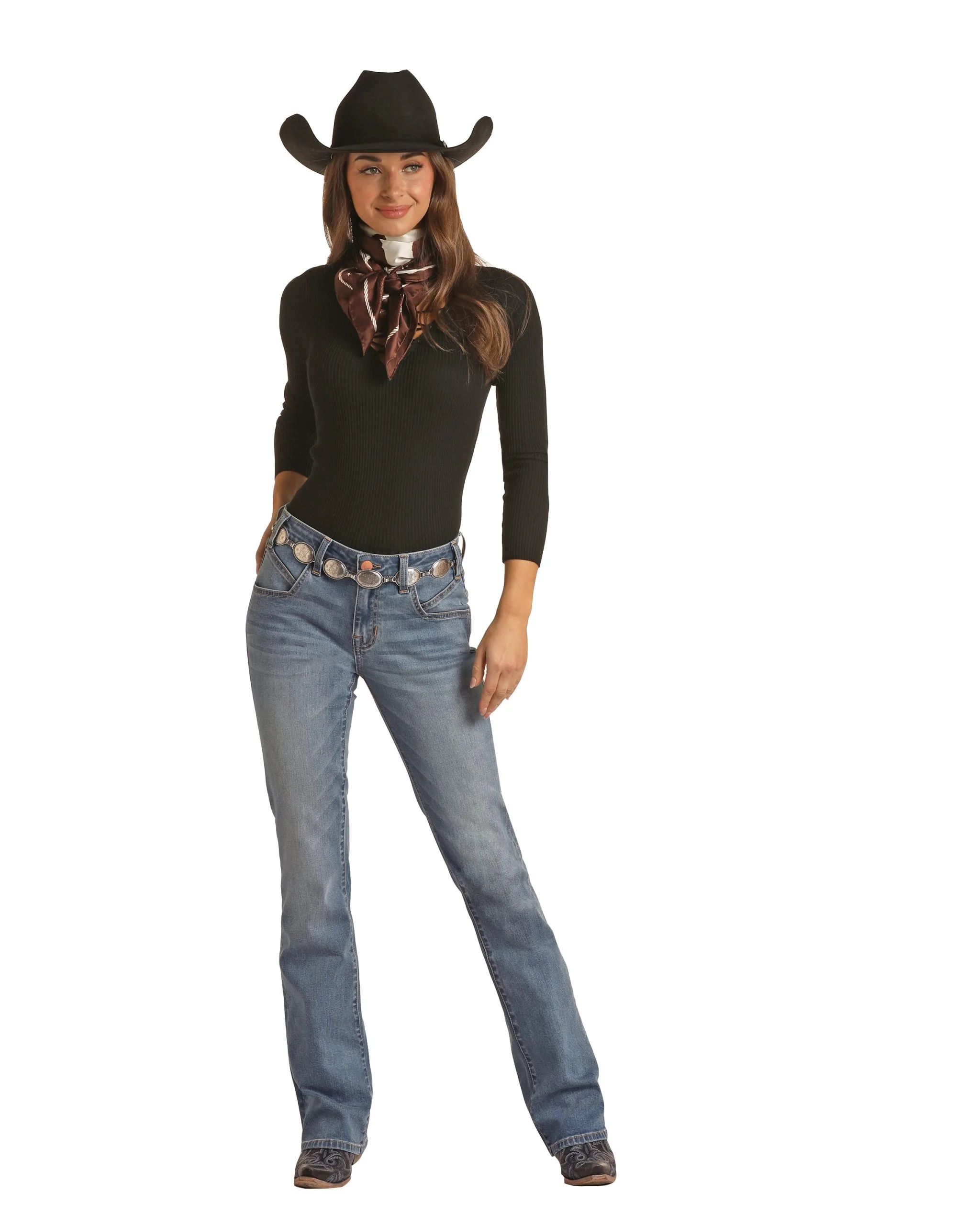 Panhandle Slim® Women's Rock & Roll Light Wash Mid Rise Denim Jeans 1 Panhandle Slim® Women's Rock & Roll Light Wash Mid Rise Denim Jeans