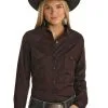 Panhandle Slim® Women's Ombre Long Sleeve Snap Fron Western Shirt