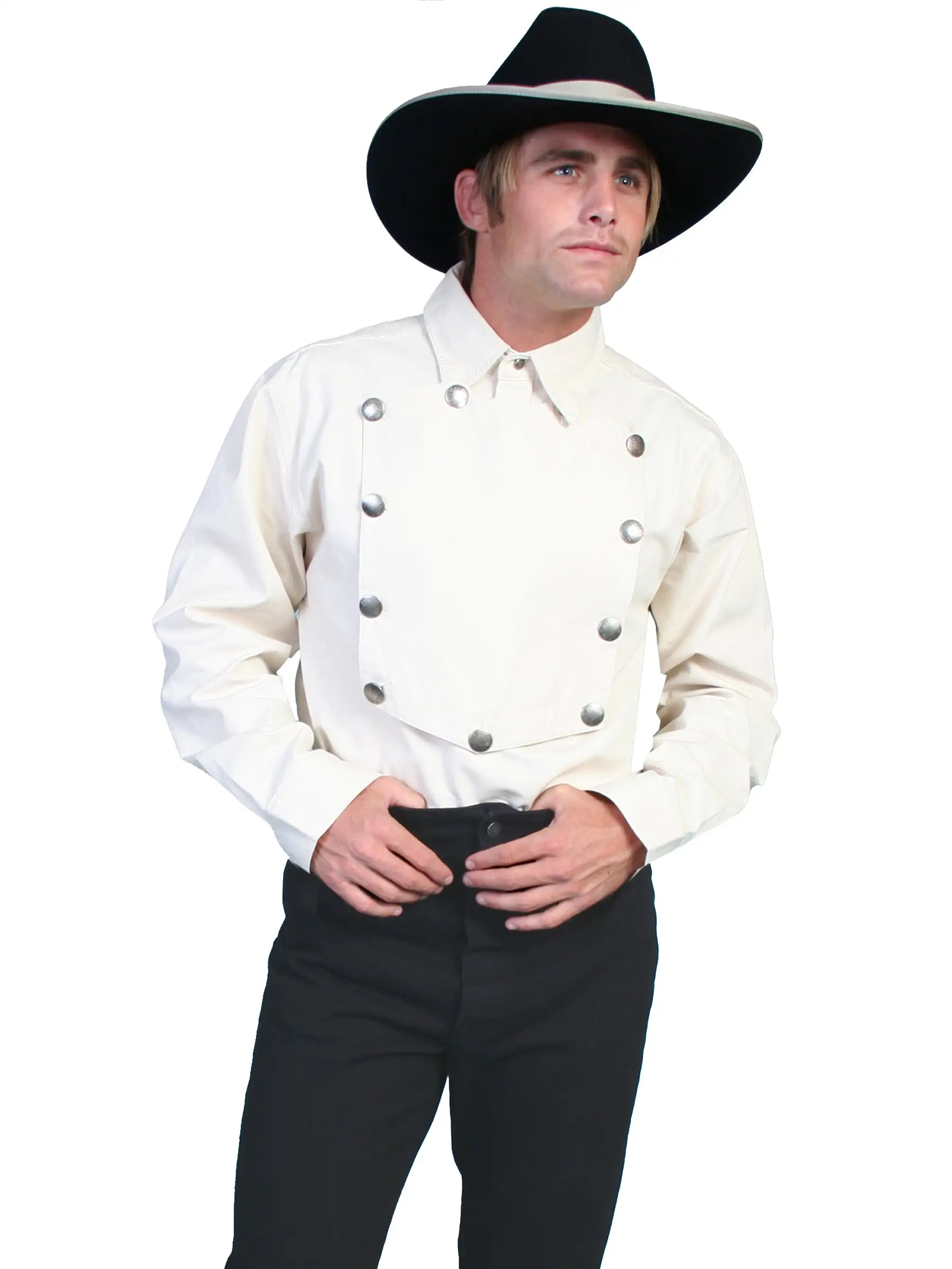 Wah Maker Scully® Men's Rangewear Cavalry Bib Old West Shirt 1 Wah Maker Scully® Men's Rangewear Cavalry Bib Old West Shirt