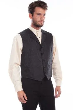 Scully® Men's Rangewear Paisley Button Front Western Vest