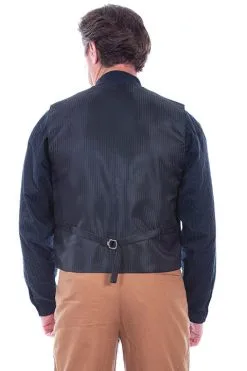 Scully® Men's Rangewear Paisley Button Front Western Vest -Leather Wallet Shop RW093 RED bk preview