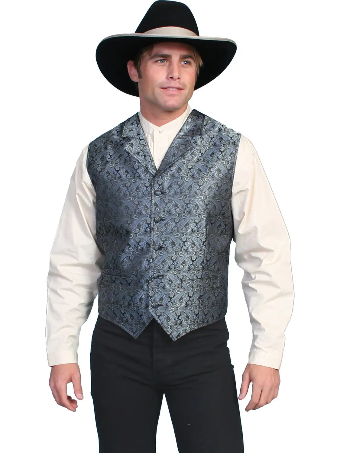 Scully Men's Rw096 Cloth Vest 1 Scully Men's Rw096 Cloth Vest