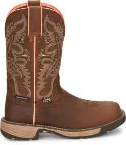 Justin® Women's Rush Square Composite Toe Western Work Boot -Leather Wallet Shop SE4357 004