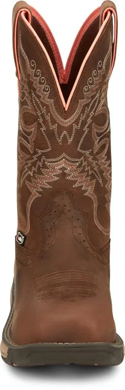 Justin® Women's Rush Square Composite Toe Western Work Boot -Leather Wallet Shop SE4357 008