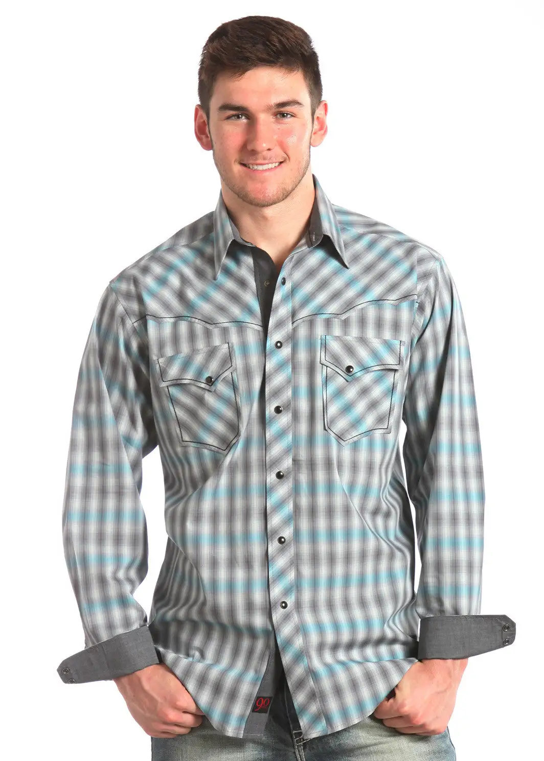 Panhandle Slim Men's Ombre Plaid Traditional Shirt 5 Panhandle Slim Men's Ombre Plaid Traditional Shirt - Image 5