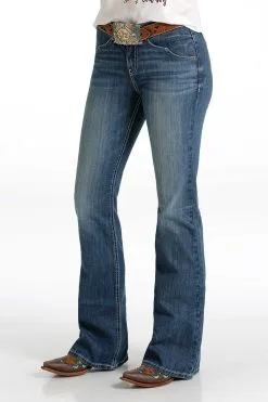 Cruel Girl® Women's Slim Fit Hannah Flare Medium Stonewash Denim Jeans