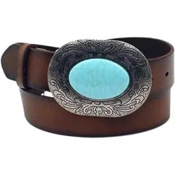 M&F Western Nocona® Women's Turquoise Stone Leather Western Belt