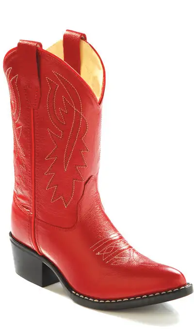 Jama Old West® Youth Lil' Red Cowboy Boots 1 Jama Old West® Youth Lil' Red Cowboy Boots